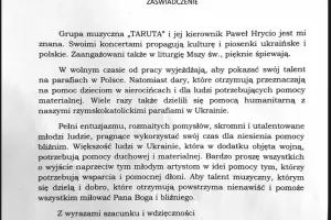 Występ zespółu TaRuta z Tarnopola